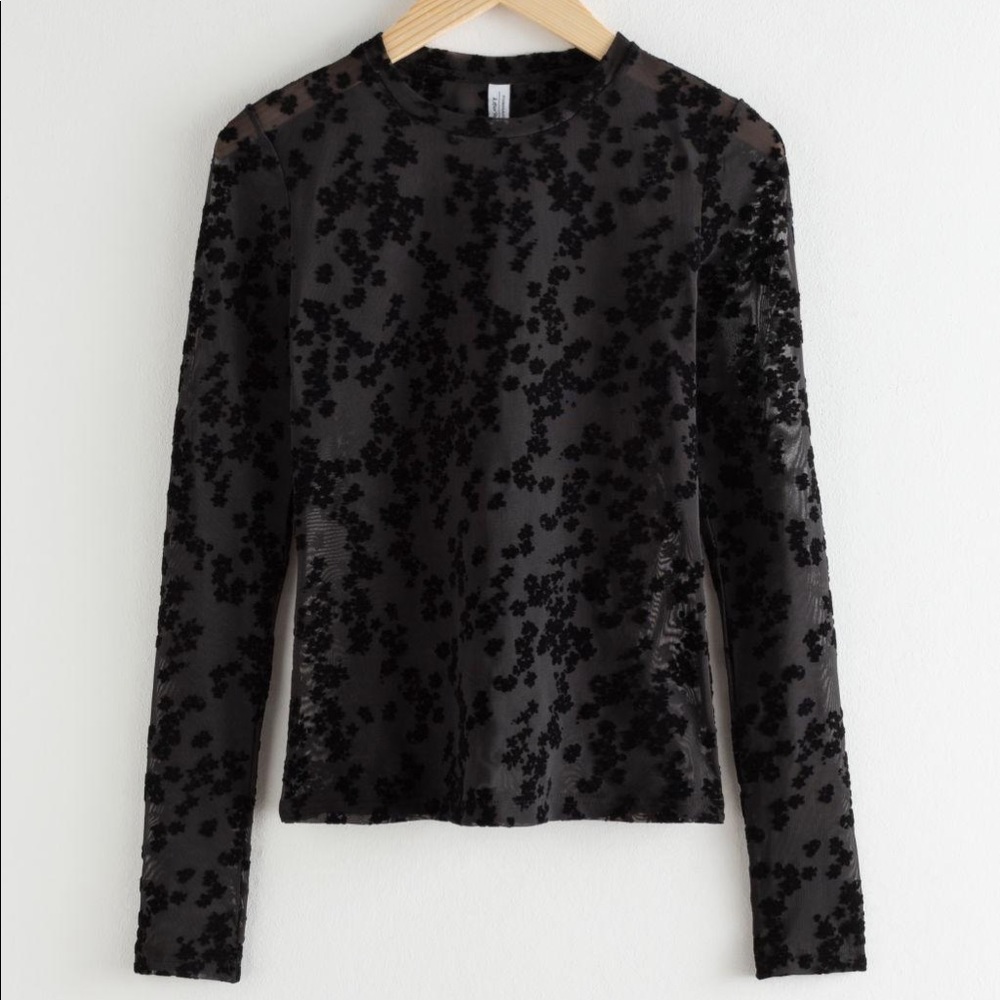 & Other Stories Floral Jacquard Top